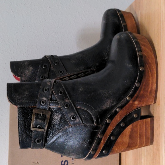 SOLD Bed Stu ADORE Black Handwash Leather Wedge Boots sz 10 ULTRA RARE - Picture 12 of 12